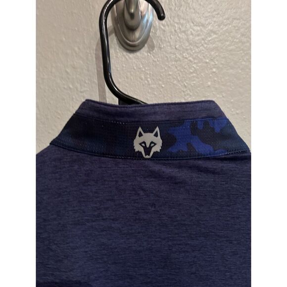 Greyson Mens Medium Blue Guide 1/4 Zip Pullover Performance Golf Stretch - Picture 8 of 8